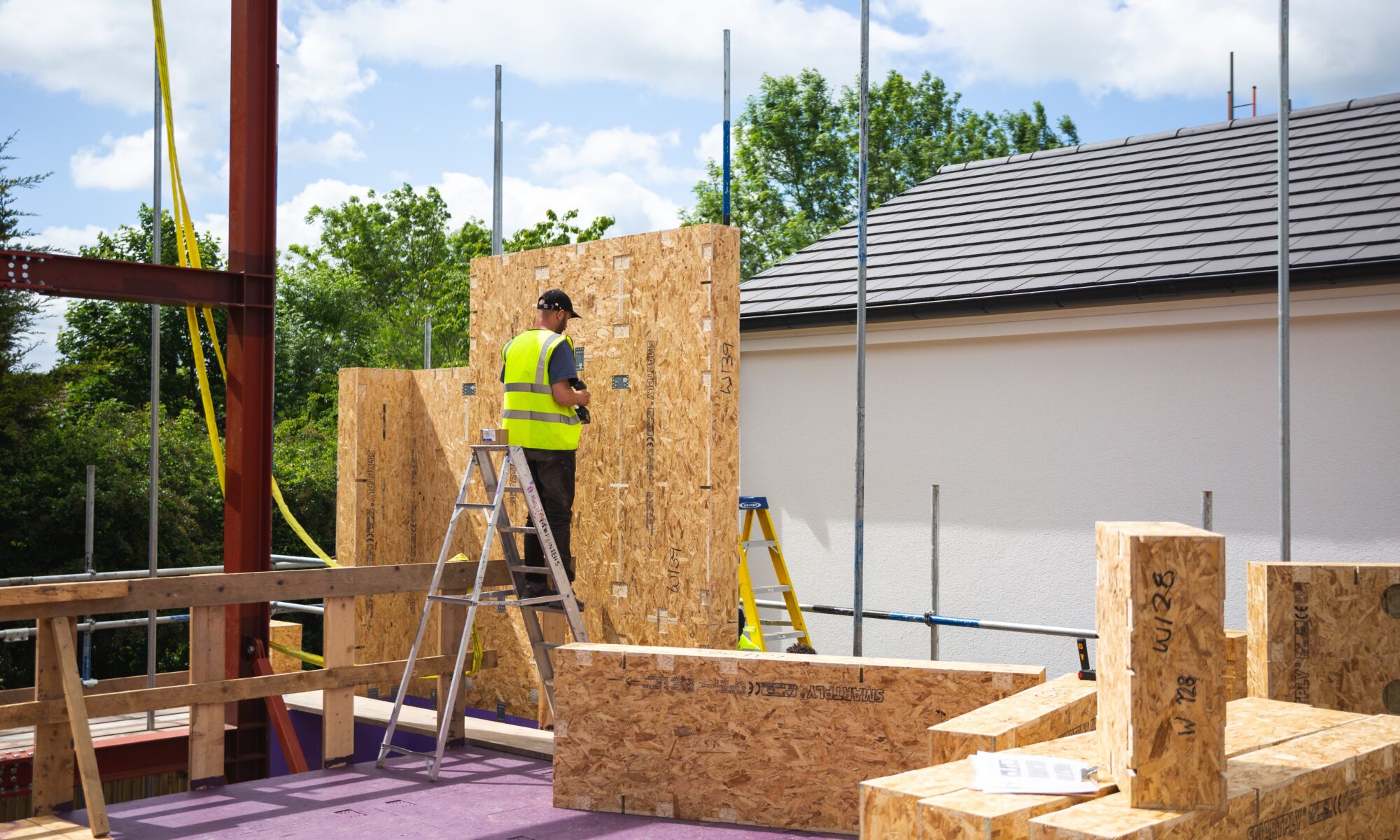 The installation of digitally manufactured, modular timber blocks